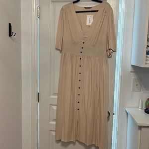 Size 14 NWT tan (or darker cream) dress BloomChic dress